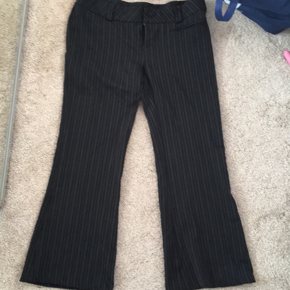 pinstriped dress pants
